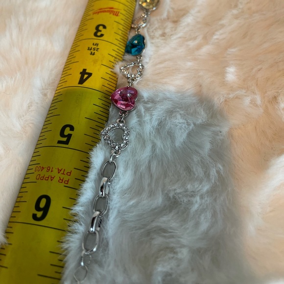 Multi Color Heart CZ Bracelet - Picture 6 of 9